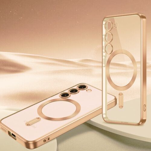 Husa Protectie Electro Mag Compatibila MagSafe pentru Samsung S24 Plus -Gold